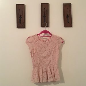 Peplum lace top