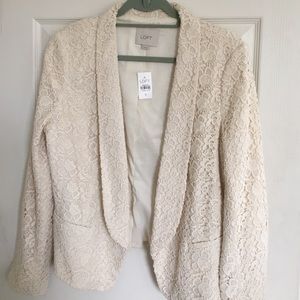 Ivory lace blazer