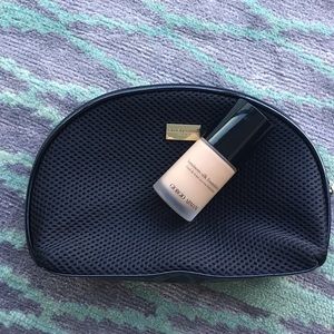 Giorgio Armani silk foundation And cosmetic bag