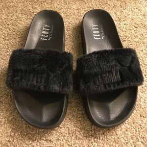 Black Fenty Puma Slides