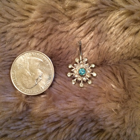 Sparkly Snowflake Belly Ring