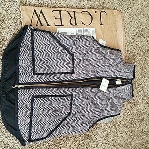 J.Crew Herringbone Puffer Vest