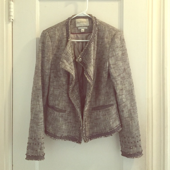 Banana Republic tweed flyaway jacket