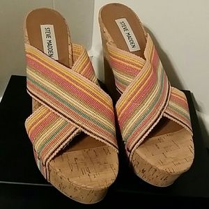 Steve Madden Cork Platform Wedge Sandal