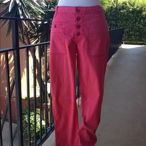 Hei Hei Anthropologie pink button up pants