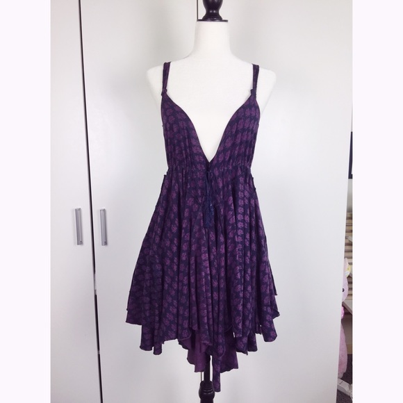 Free People Dresses & Skirts - Purple patterned Asymmetrical Free People Dress Free People Dresses & Skirts - Purple patterned Asymmetrical Free People Dress