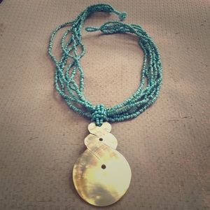 Beaded and shell necklace