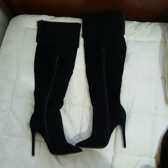 Black knee high boots