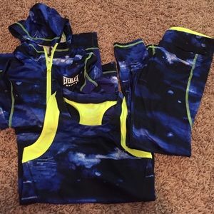 3 PC workout outfit ..pants Hoody and tank top