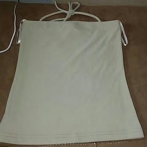 Womens halter top with strings in the back.