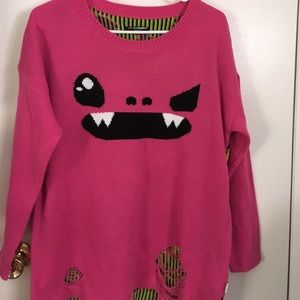 SO SO HAPPY x IRON FIST taco monster pink sweater
