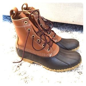 8" LL Bean Boots Tan/Brown woman's