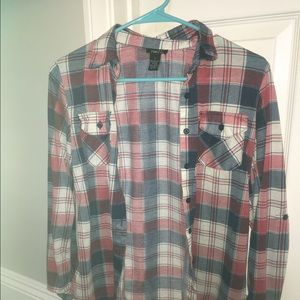 Button up plaid shirt
