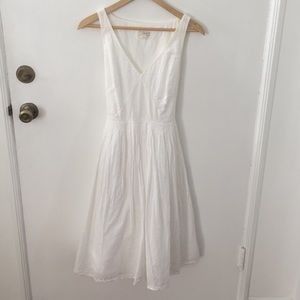 J. Crew White Cotton Sundress