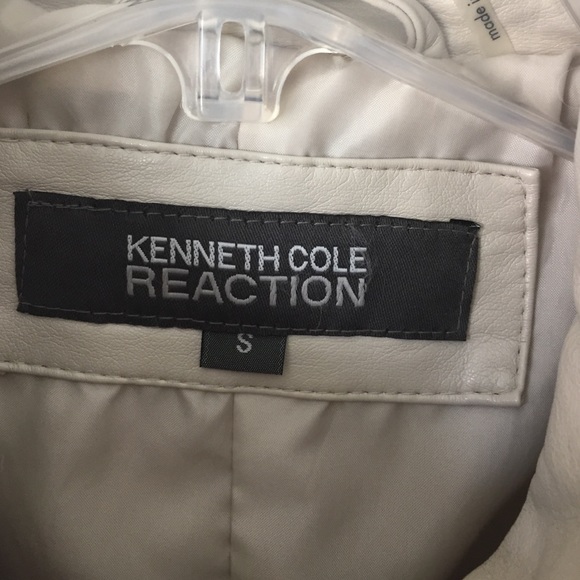 Kenneth Cole Reaction S Leather cream coat - Picture 4 of 4