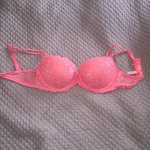 Pink date push up bra