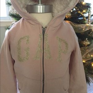Gap toddler girl fleece zip up hoodie.