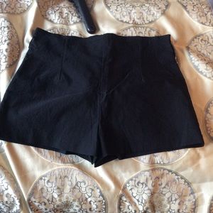 Black High Waisted Spandex Shorts