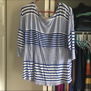 Stitch Fix Skies are Blue striped 3/4 sleeve