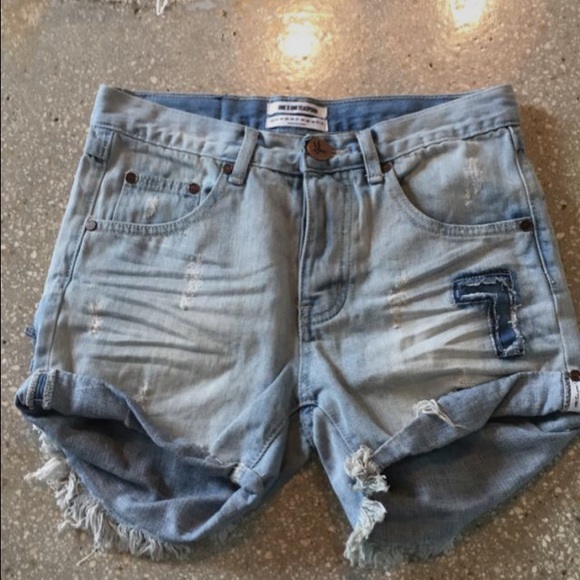 One Teaspoon Charger short in Blue Powder!