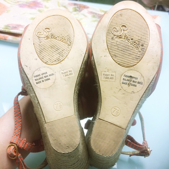 Anthropologie Seychelles Striped Espadrille Wedges - Picture 5 of 6