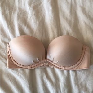 Victoria secret strapless light push-up bra.
