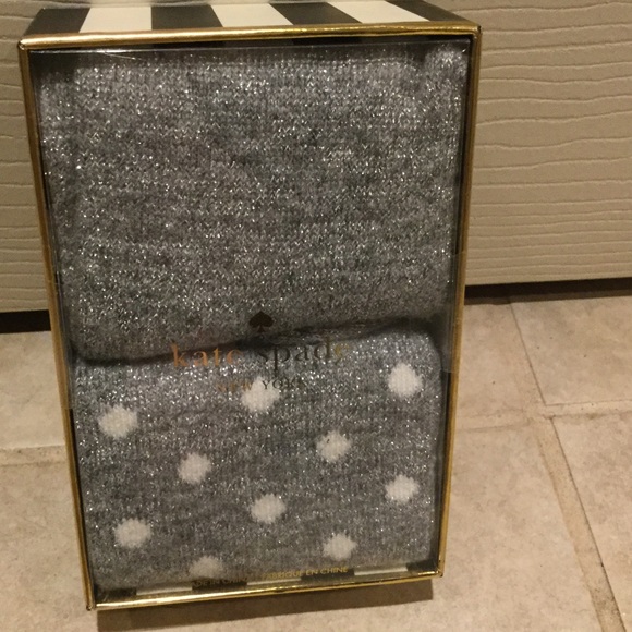 1 LEFT!! NWT Kate Spade Crew Socks 2-Pack - Picture 2 of 3