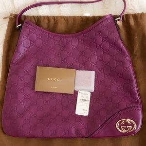 💕Auth💕Gucci leather hobo