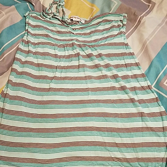 Strapless swim cover up