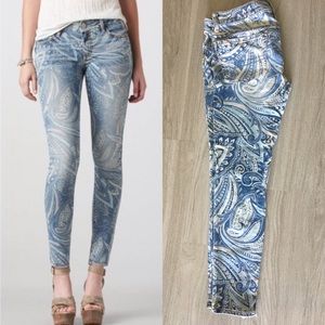 American Eagle Paisley Print Jeans Jeggings