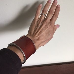 Nine West silver and rust bracelet
