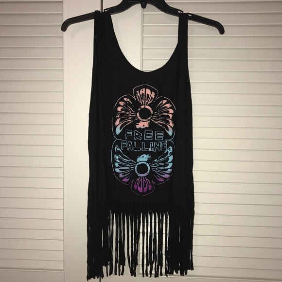 Plus Sized Free Falling Fringed tank