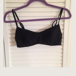 Simple black bikini top