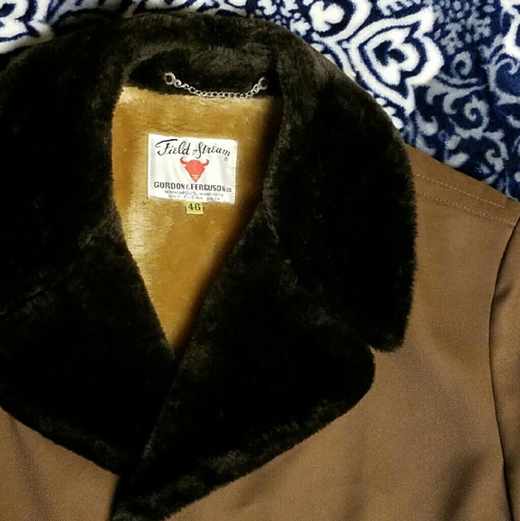 Madmen Rockabilly Faux Fur Lined Trench CarCoat 46 - Picture 2 of 4
