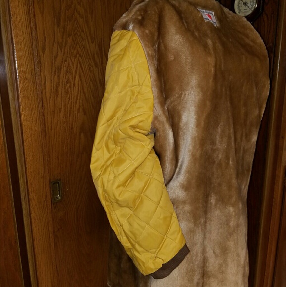 Madmen Rockabilly Faux Fur Lined Trench CarCoat 46 - Picture 4 of 4