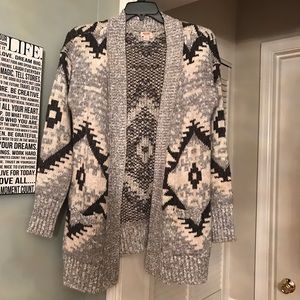 Mossimo Patterned Cardigan Grey size L