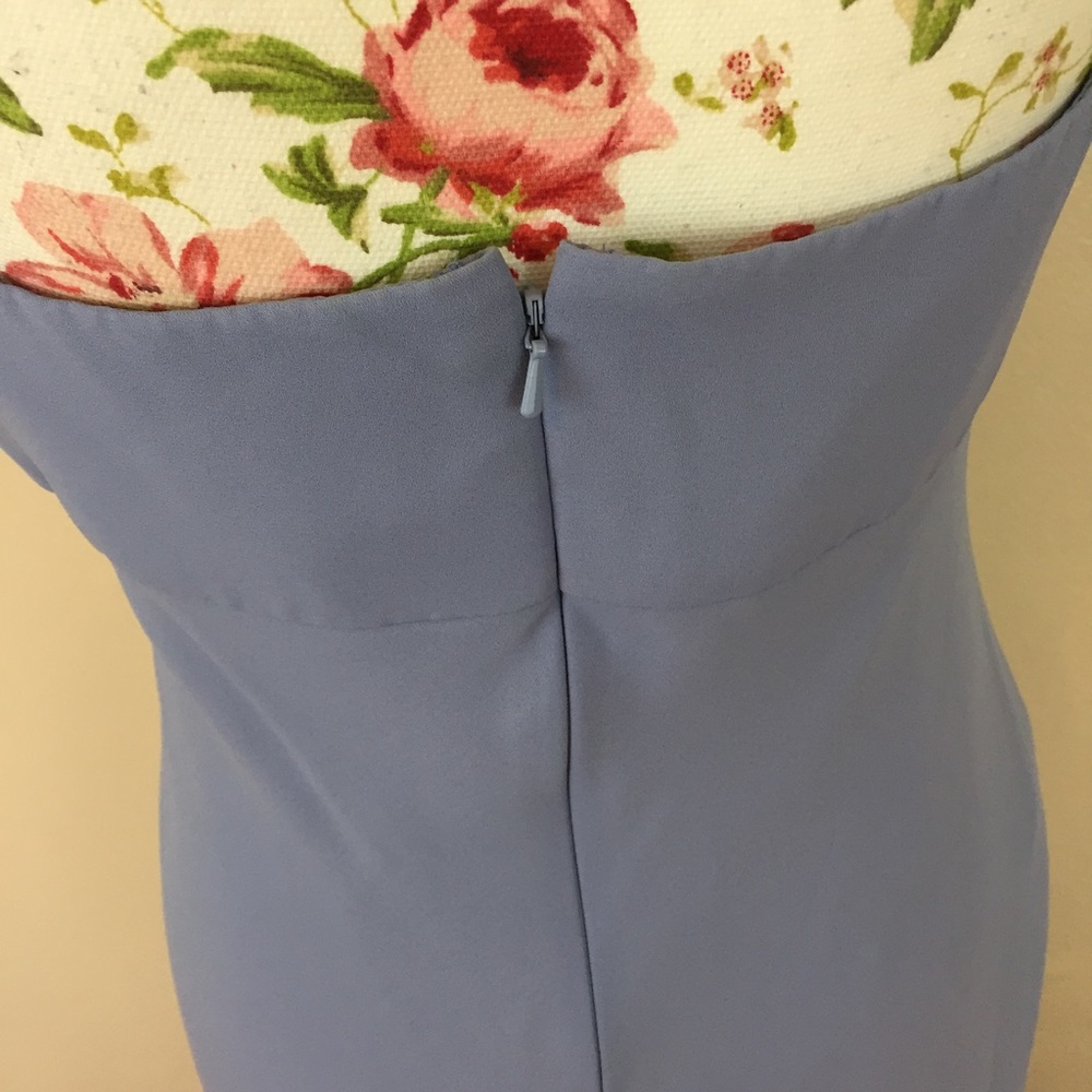 Michelangelo Perrywinkle spaghetti strap gown - Picture 6 of 7