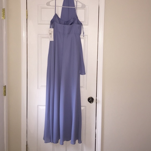 Michelangelo Perrywinkle spaghetti strap gown - Picture 2 of 7