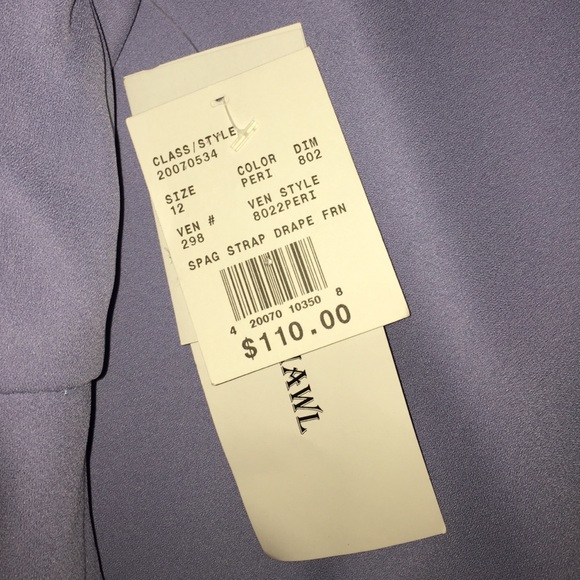 Michelangelo Perrywinkle spaghetti strap gown - Picture 3 of 7