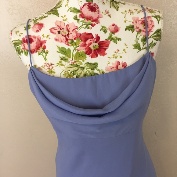 Michelangelo Perrywinkle spaghetti strap gown - Picture 5 of 7