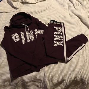 Victoria's Secret Pink cowl neck sweater &gym pant