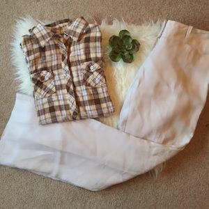 Linen khaki pants, The Limited Drew fit, NWT