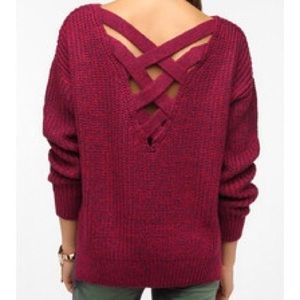 UO Sparkle & Fade Crisscross Sweater