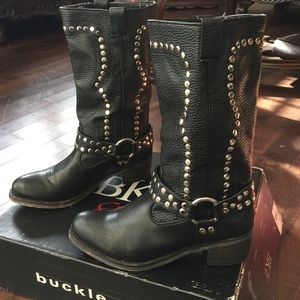 Vintage Bke Sole motorcycle boots w/studs. Sz 7