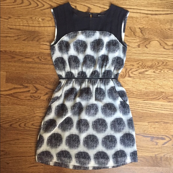 Madewell Black and white polkadotted dress size 2