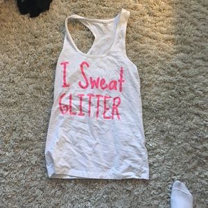 " I sweat glitter" tee perfect condition