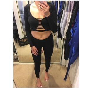 Black Nasty Gal Crop Top