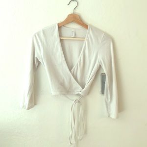 American Apparel Wrap Crop Top