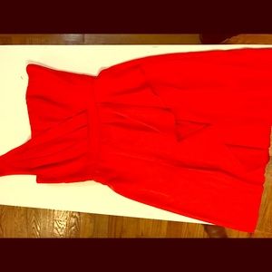 BCBG coral gown