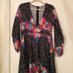 Black Floral Maxi Dress NWOT